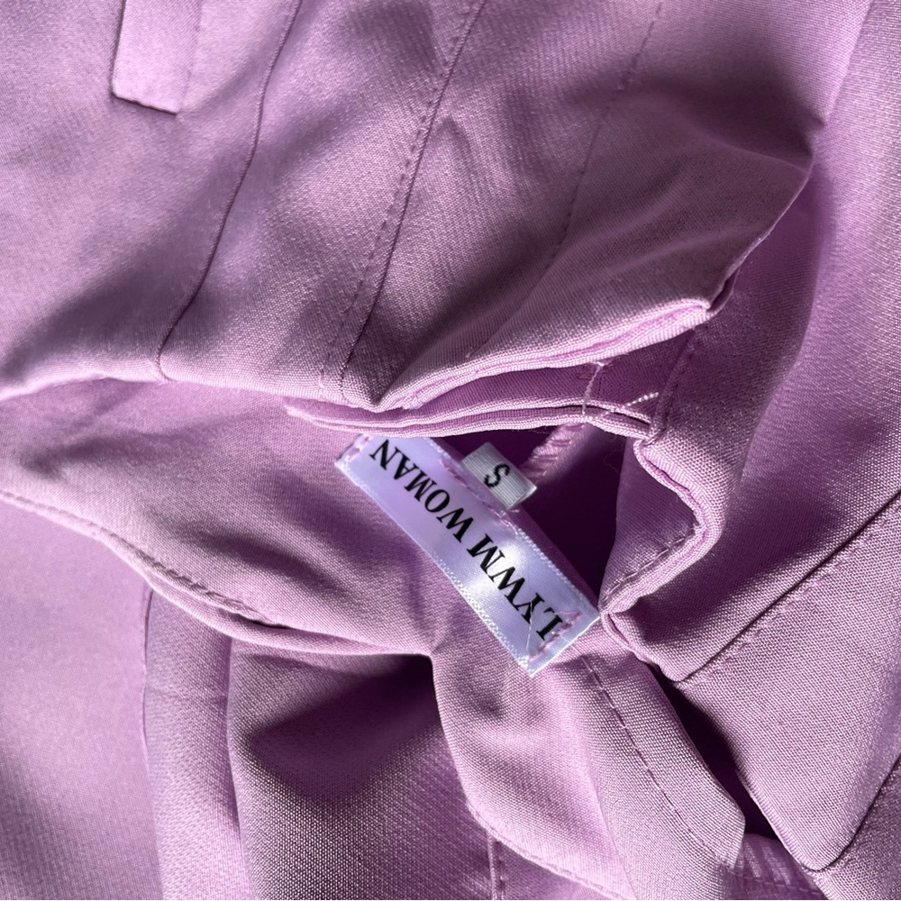 Lavender Satin Pants /size S / - Picture 4 of 5